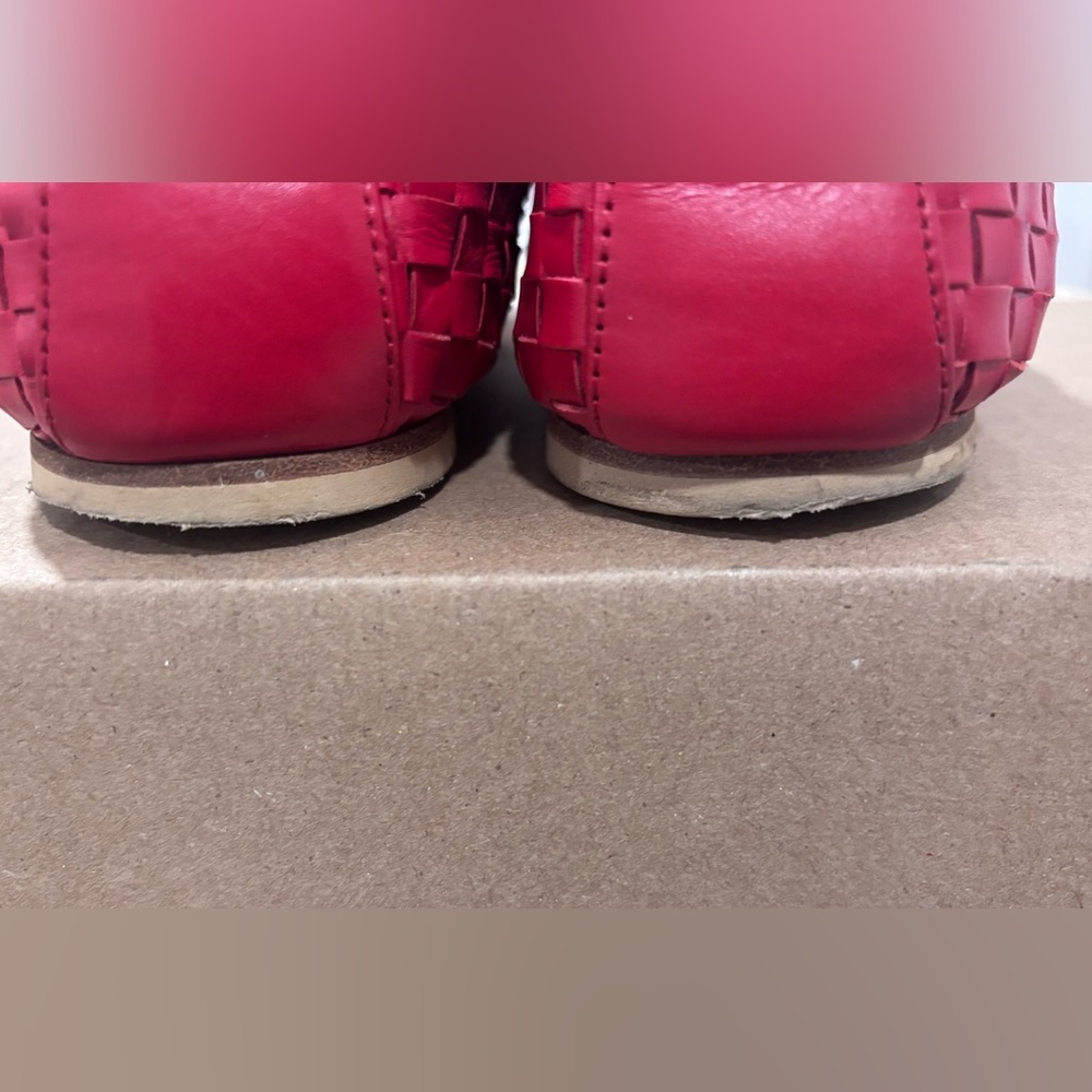 EUC Freda Salvador Jada Square Toe Ballet Flats in Red Size 10 - Picture 16 of 16